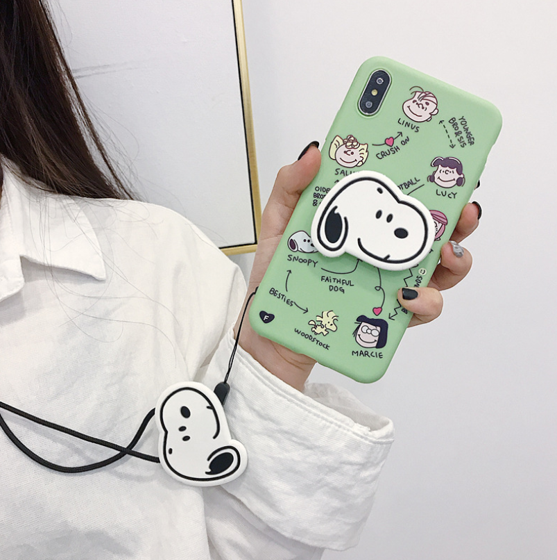 Funda para Teléfono de Snoopy con Soporte y Protector