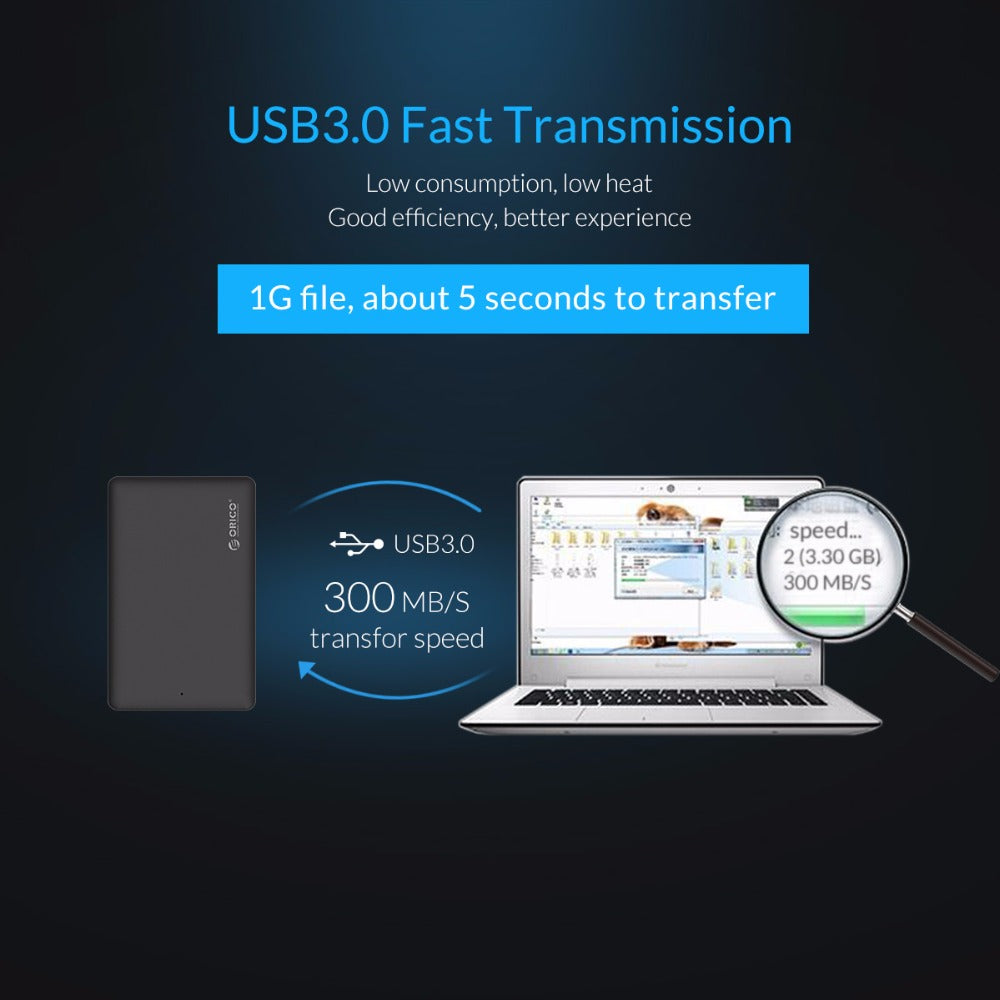 ORICO 2577U3 USB 3.0 2.5-Inch SATA SSD Enclosure